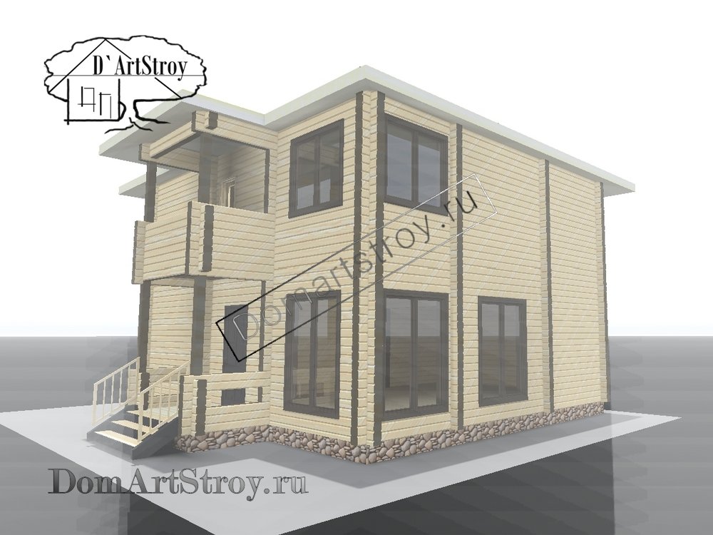 картинка Проект деревянного дома Margaret 145 м.кв из профилированного бруса