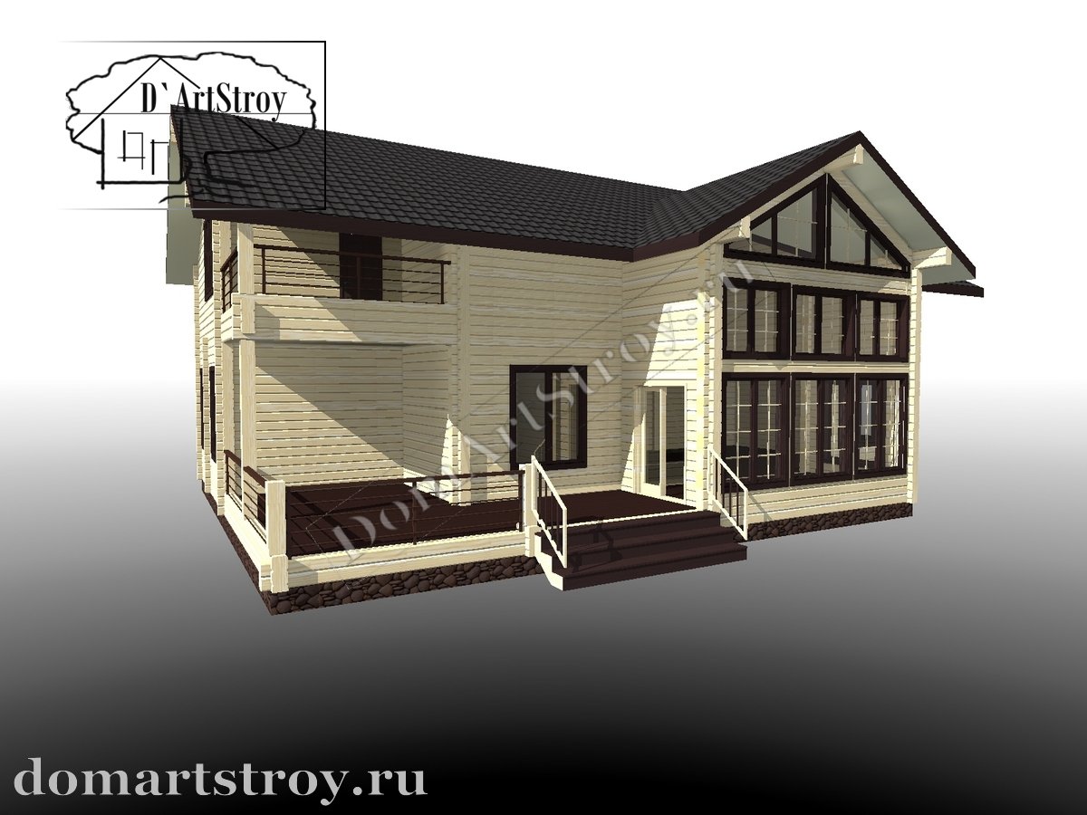 картинка Проект деревянного дома Selena из клееного профилированного бруса