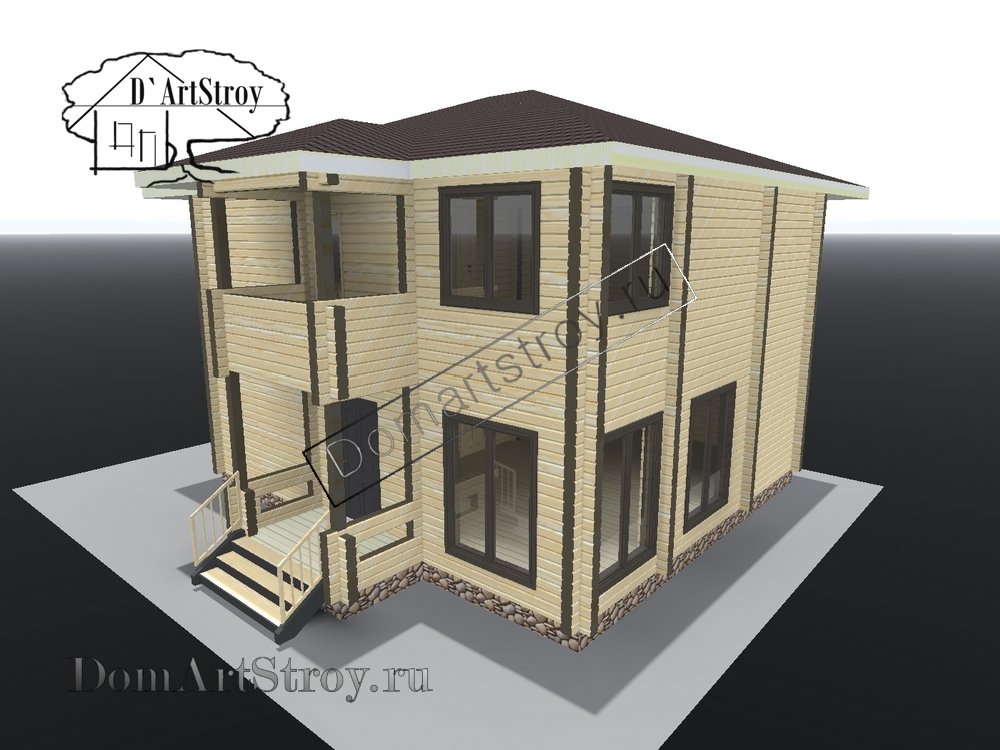 картинка Проект деревянного дома Margaret 145 м.кв из профилированного бруса
